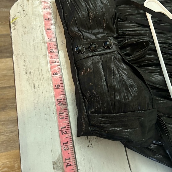 City Triangles Size 9 Sexy black babydoll dress shiny Y2k gothic - Picture 11 of 12